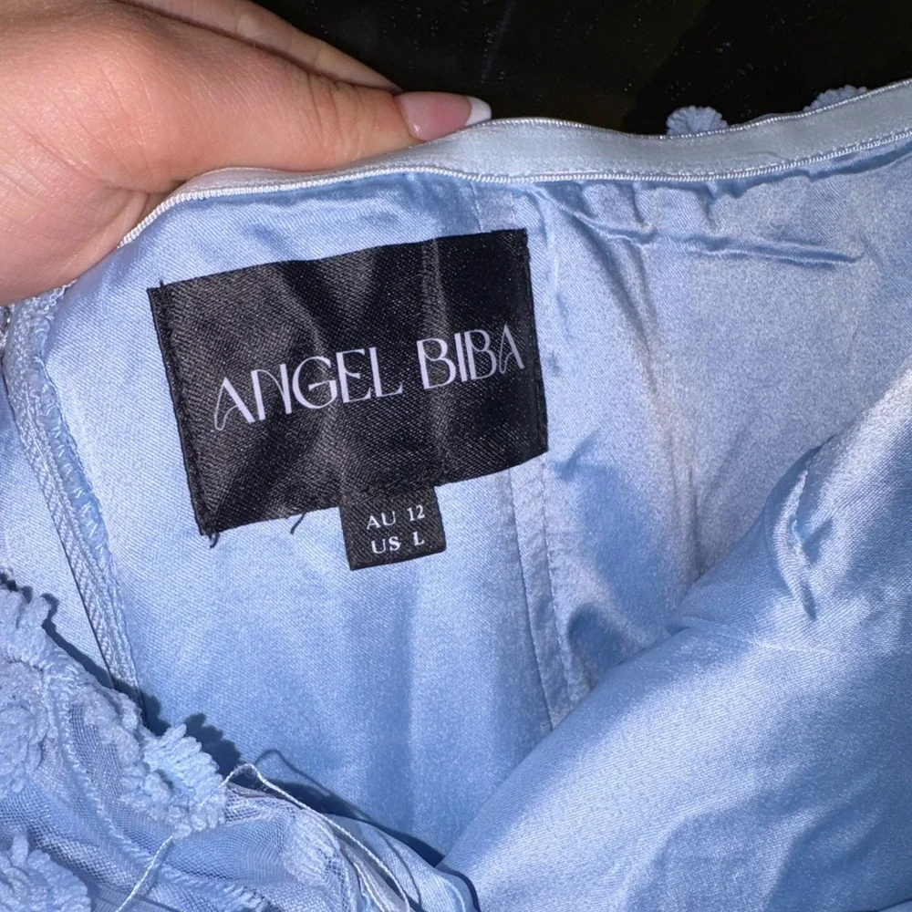 Angel Biba Blue Strapless A-line Dress - Picture 3 of 6